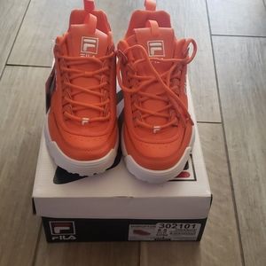 Orange Fila Sneakers